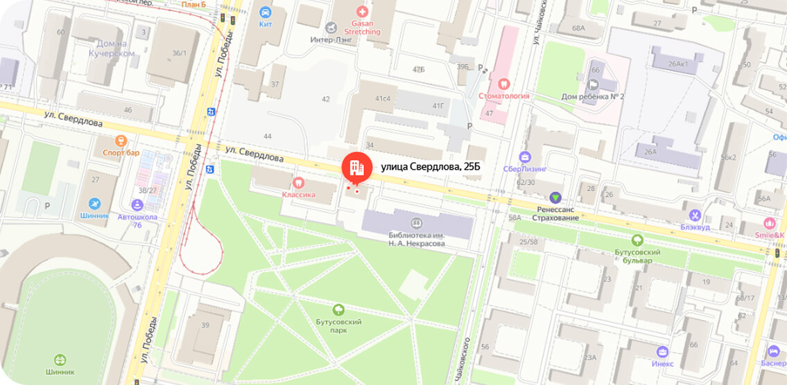 клиника на карте